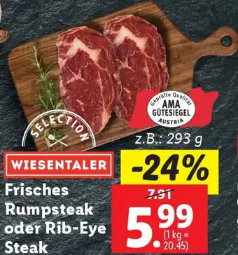 Lidl WIESENTALER Frisches Rumpsteak oder Rib-Eye Steak Angebot
