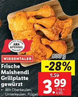 Lidl Frische Maishendl Grillplatte gewürzt Angebot