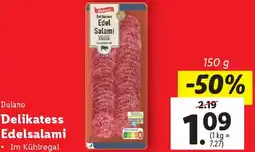 Lidl Dulano Delikatess Edelsalami Angebot