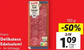 Lidl Dulano Delikatess Edelsalami Angebot