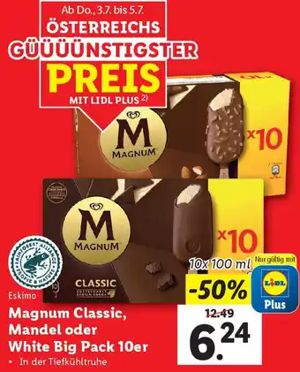 Lidl Eskimo Magnum Classic, Mandel oder White Big Pack Angebot