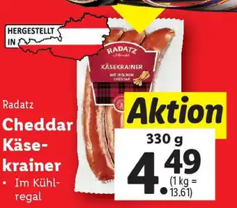Lidl Radatz Cheddar Käsekrainer Angebot