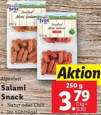 Lidl Alpenfest Salami Snack Angebot