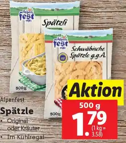 Lidl Alpenfest Spätzle Angebot