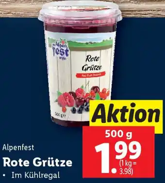 Lidl Alpenfest Rote Grütze Angebot