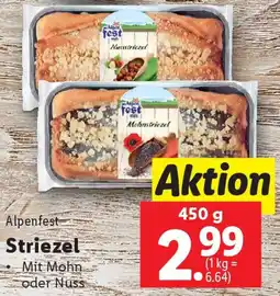 Lidl Alpenfest Striezel Angebot