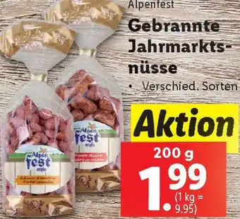 Lidl Alpenfest Gebrannte Jahrmarktsnüsse Angebot