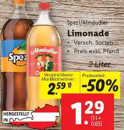 Lidl Spezi/Almdudler Limonade Angebot