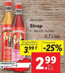 Lidl Almdudler Sirup Angebot