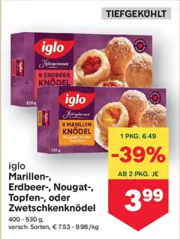 MPreis iglo Marillen, Erdbeer, Nougat, Topfen, oder Zwetschkenknödel Angebot