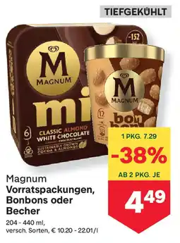 MPreis Magnum Vorratspackungen, Bonbons oder Becher Angebot