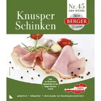 MPreis Berger Knusper- oder Gourmetschinken verschiedene Sorten MPREIS Angebot
