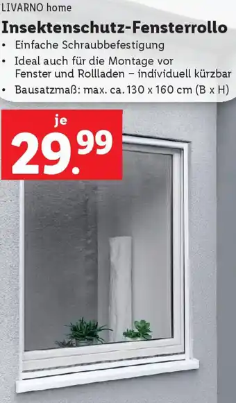 Lidl LIVARNO home Insektenschutz Fensterrollo Angebot