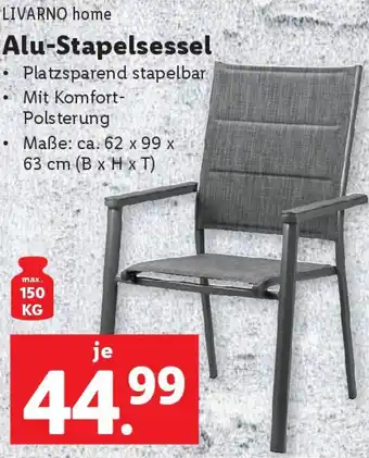 Lidl LIVARNO home Alu Stapelsessel Angebot