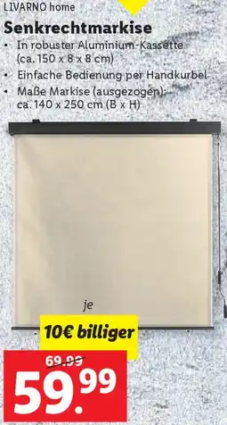 Lidl LIVARNO home Senkrechtmarkise Angebot