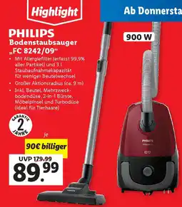 Lidl PHILIPS Bodenstaubsauger FC 8242/09 Angebot