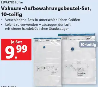 Lidl LIVARNO home Vakuum-Aufbewahrungsbeutel-Set Angebot