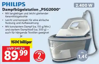 Lidl PHILIPS Dampfbügelstation PSG2000 Angebot