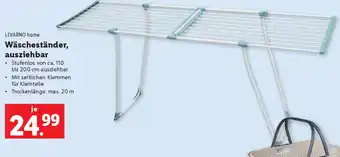 Lidl LIVARNO home Wäscheständer ausziehbar Angebot