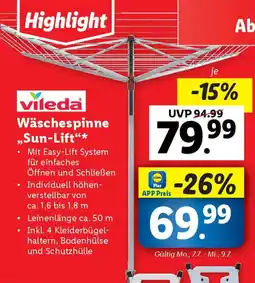 Lidl Wäschespinne Sun-Lift Angebot