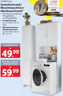 Lidl LIVARNO home Waschmaschinen überbauschrank Angebot