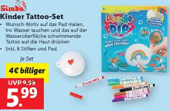 Lidl Kinder Tattoo Set Angebot