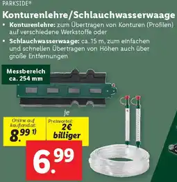 Lidl PARKSIDE Konturenlehre Schlauchwasserwaage Angebot