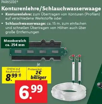Lidl PARKSIDE Konturenlehre Schlauchwasserwaage Angebot