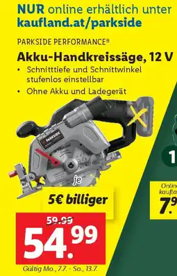 Lidl PARKSIDE PERFORMANCE Akku-Handkreissäge Angebot