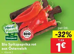 Lidl Bio Spitzpaprika rot aus Österreich Angebot