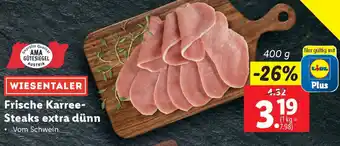 Lidl Frische Karree Steaks extra dünn Angebot
