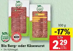 Lidl Bio Berg- oder Käsewurst Angebot