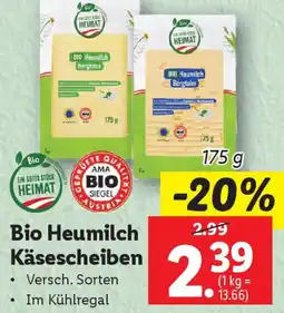Lidl Bio Heumilch Käsescheiben Angebot