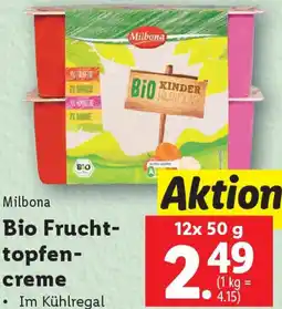 Lidl Milbona Bio Frucht topfen creme Angebot