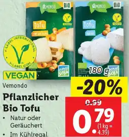 Lidl VEGAN Vemondo Pflanzlicher Bio Tofu Angebot