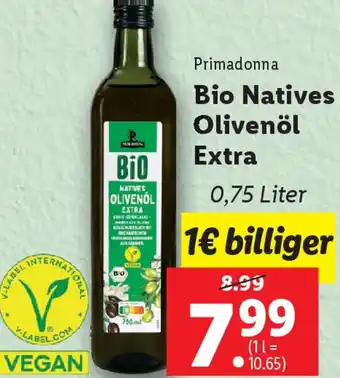Lidl Primadonna Bio Natives Olivenöl Extra Angebot