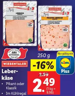 Lidl WIESENTALER Leberkäse Angebot