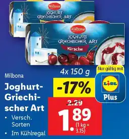 Lidl Milbona Joghurt Griechischer Art Angebot