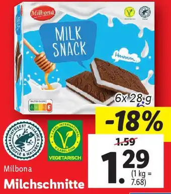 Lidl Milbona Milchschnitte Angebot