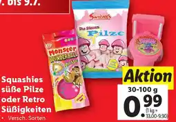 Lidl Squashies süße Pilze oder Retro Süßigkeiten Angebot