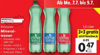 Lidl Römerquelle Mineralwasser Angebot