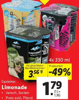 Lidl Gasteiner Limonade Angebot
