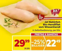 Billa Ja! Natürlich Bio-Hendlfilet vom Wiesenhendl Angebot