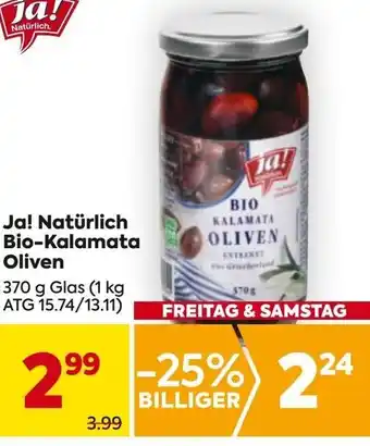 Billa Ja! Natürlich Bio Kalamata Oliven Angebot