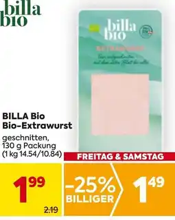 Billa BILLA BIO Bio Extrawurst Angebot