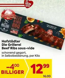 Billa Hofstädter Die Grillerei Beef Ribs sous-vide Angebot