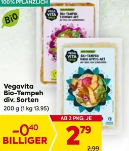 Billa Vegavita Bio Tempeh Angebot