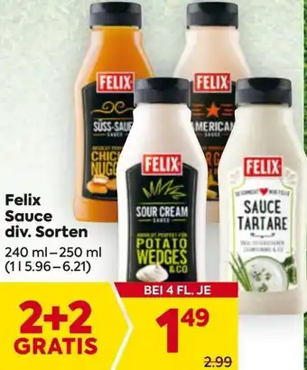Billa Felix Sauce Angebot