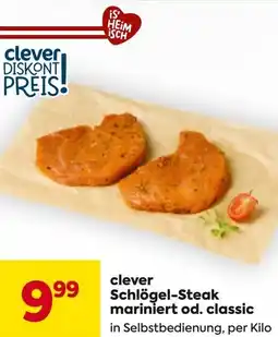 Billa clever Schlögel Steak mariniert od. classic Angebot