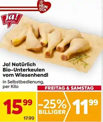Billa Ja! Natürlich Bio-Unterkeulen vom Wiesenhendl Angebot